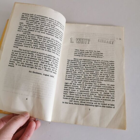 1976 Long Slow Distance Running Book DAMAGED Joe Henderson Marathon Training - Picture 6 of 10